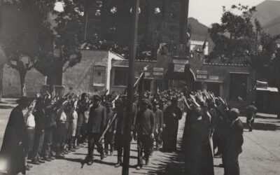 Manifestazione militare con Salesiani e allievi